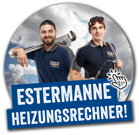 Button mit Heizungsrechner Hinweis